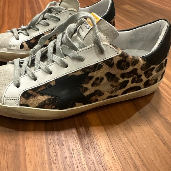 Golden Goose leopard cowhide superstar size 38 in excellent condition - Picture 13 of 14